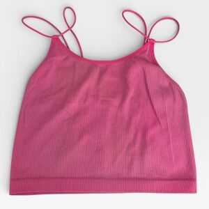 No Boundaries Pink Ribbed Cropped Top XXL